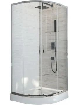 Corner shower cabin with shower tray 80x80 cm - Friss